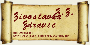 Živoslavka Zdravić vizit kartica